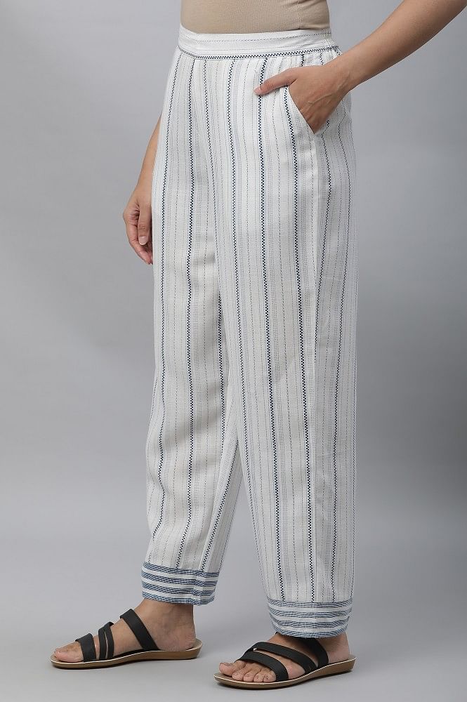 Buy Cream Narrow Pant Cotton Narrow Pant for Best Price, Reviews, Free  Shipping