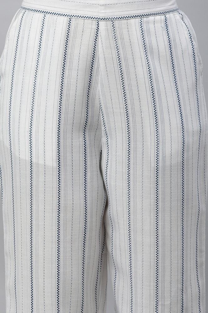 Black & White Striped Palazzo Trouser (Waist Size 28