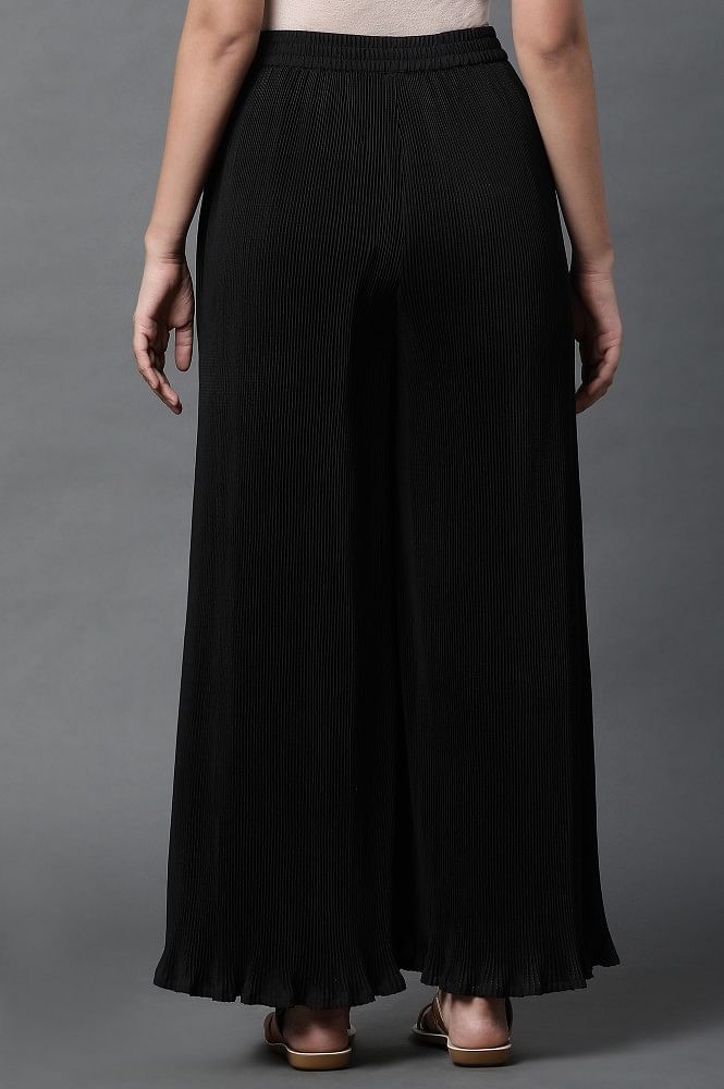 Enza Costa Crepe Pleated Wide Leg Pant in Black | REVOLVE
