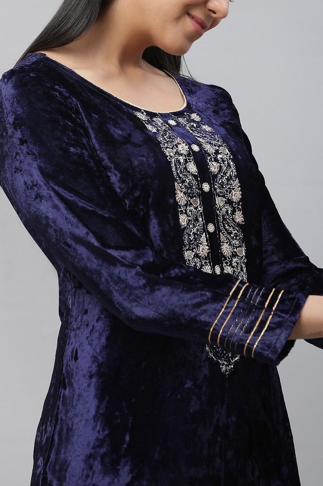 Buy online Zardozi Work Velvet Suit Set from ethnic wear for Women by  Divena for ₹4199 at 50% off | 2024 Limeroad.com