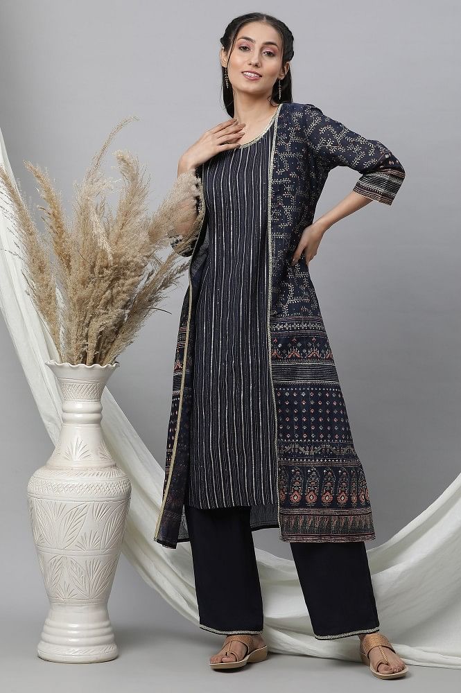 Large And XL Women's Premium Cotton Designer Straight Kurti With Palazzo  Pants Set, With Elegant Handwork at Rs 695/set in New Delhi