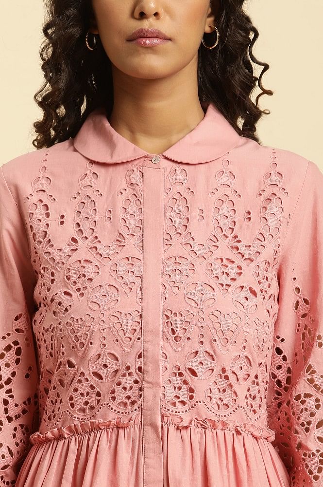 Buy Belle Fille Pink Lace Dress for Women Online @ Tata CLiQ
