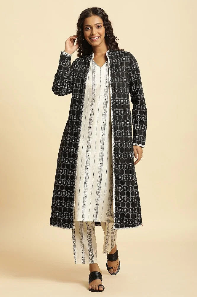 Buy Black & White Jackets & Coats for Women by Outryt Online