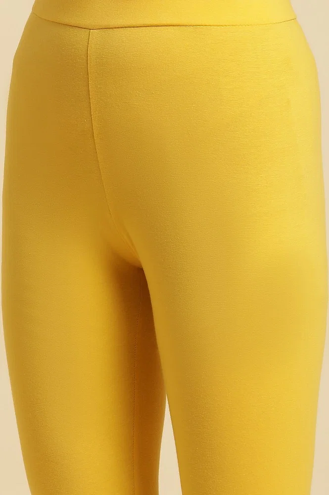 Buy Lemonade Yellow Cotton Jersey Tights Online - Shop for W
