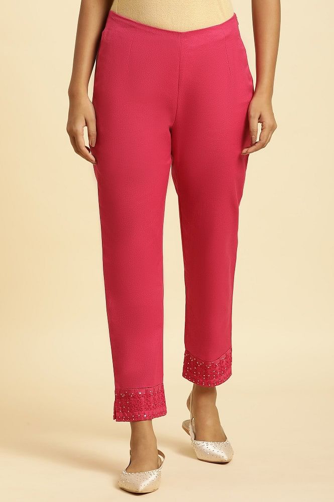 Robell Lena Ankle Grazer Hot Pink Pant - Beach House Gift Boutique