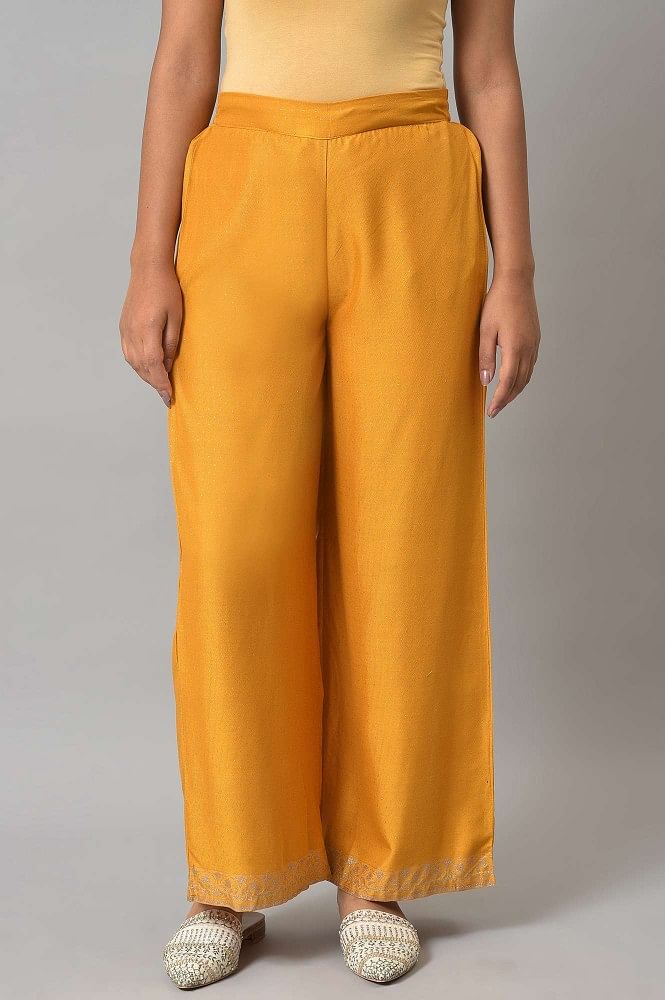 Buy online Yellow Solid Straight Palazzo from Skirts, tapered pants &  Palazzos for Women by Valles365 By S.c. for ₹499 at 58% off | 2024  Limeroad.com