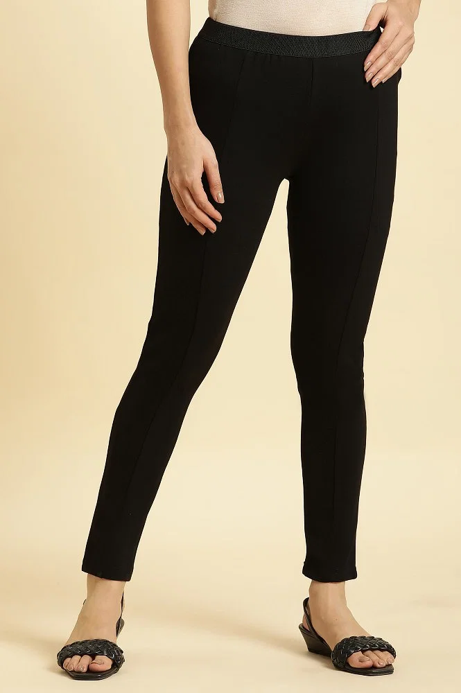 Buy Black Basic Western Wear Leggings Online - W for Woman