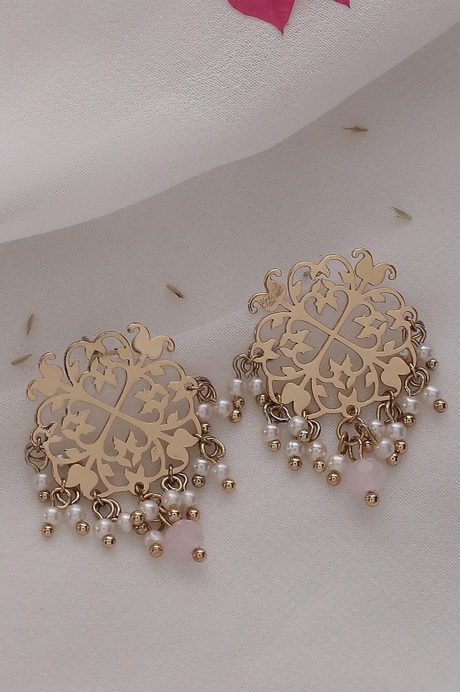 Filigree Medallion Earrings - gold and silver – Freckle Face Jewellery