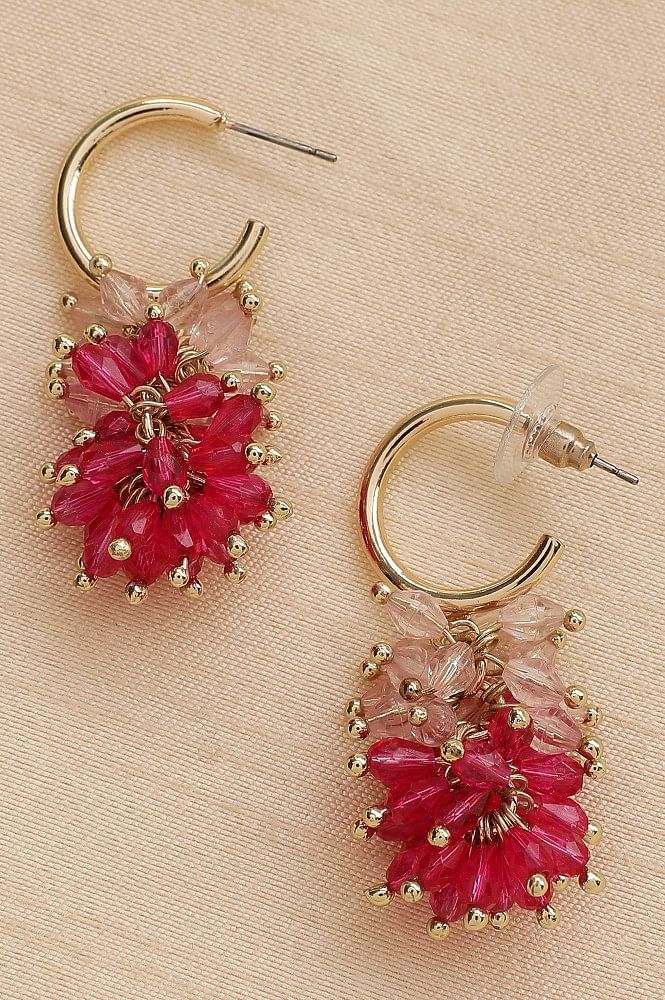 Destiny Jewels Korean Style Light Weight Luxury Red Flower Decor Stud  Earrings For Women & Girls at Rs 70/pair in New Delhi