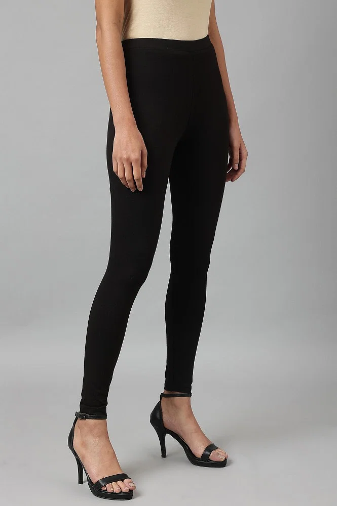 Buy Black Ankle Length Tights Online - W for Woman