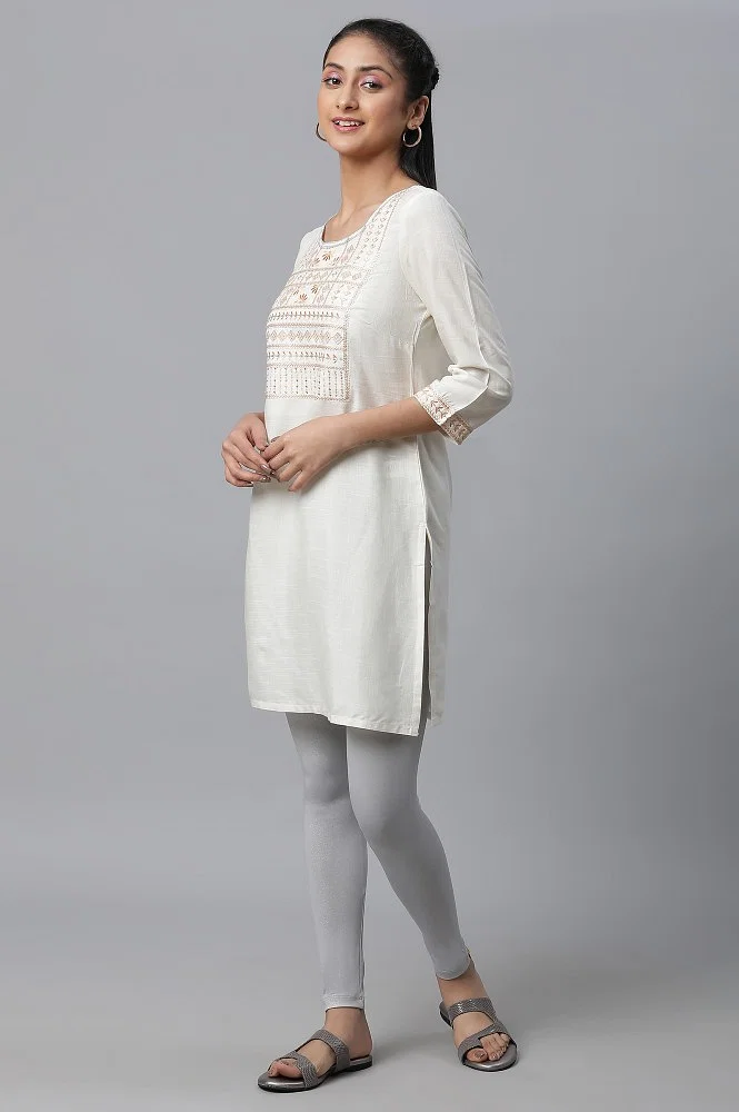 Buy Aurelia Silver Regular Fit Leggings for Women Online @ Tata CLiQ