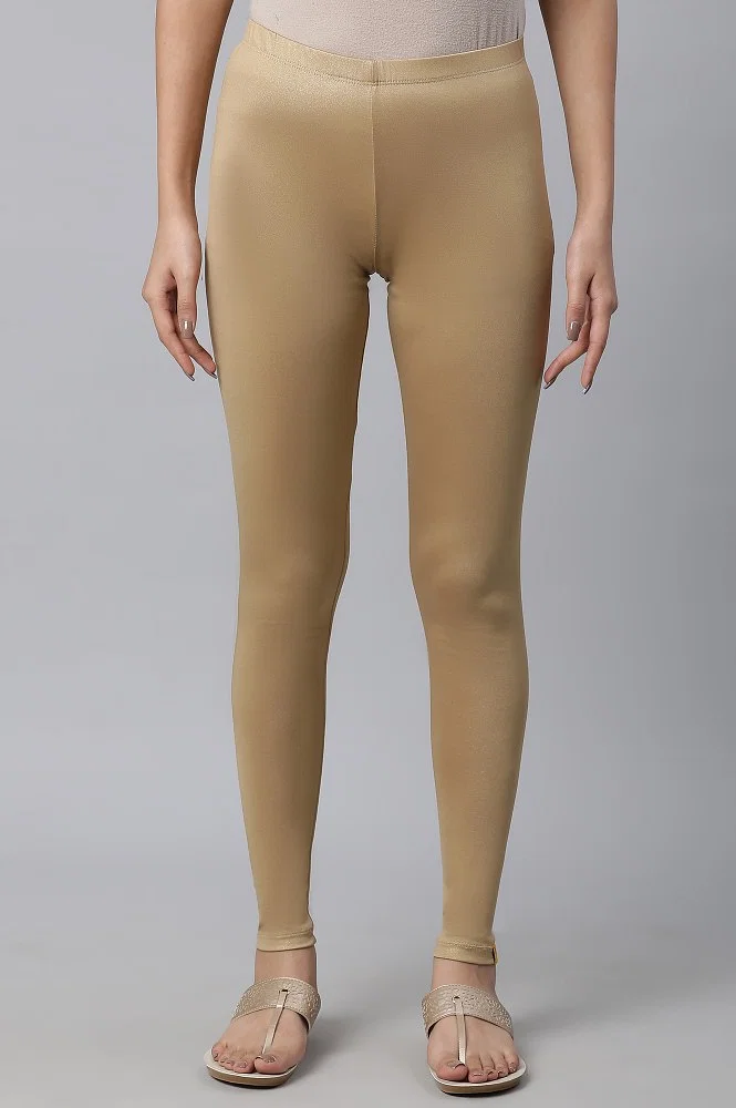 Buy Gold Printed Tights Online - Aurelia