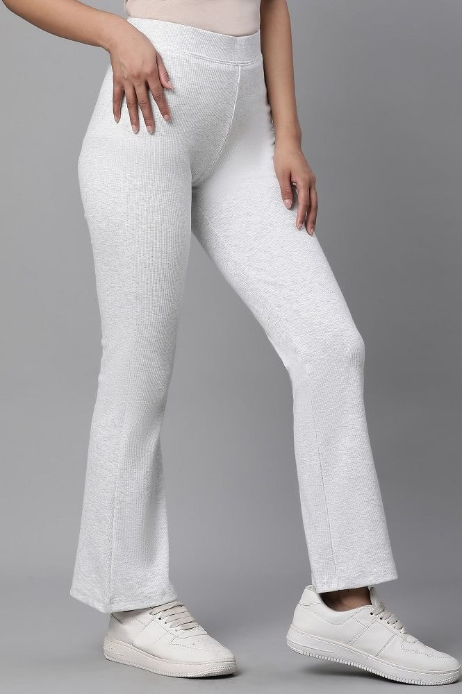 EDITED Flared Pants 'Lynn' in White | ABOUT YOU