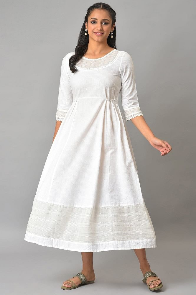 White Sleeveless Tiered Dress – Gillori