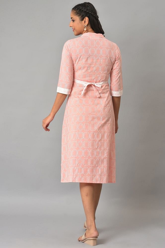 Mezura Plus Size Knee Length Sleeve and Skirt Ruffle Detailed Stylish  Pocketed Viscose Combed Cotton Dress - Trendyol