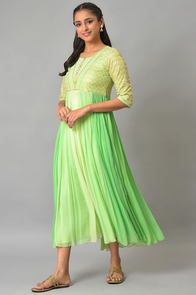 Beautiful parrot green dress or gown - Angelic Threads Designs | Facebook