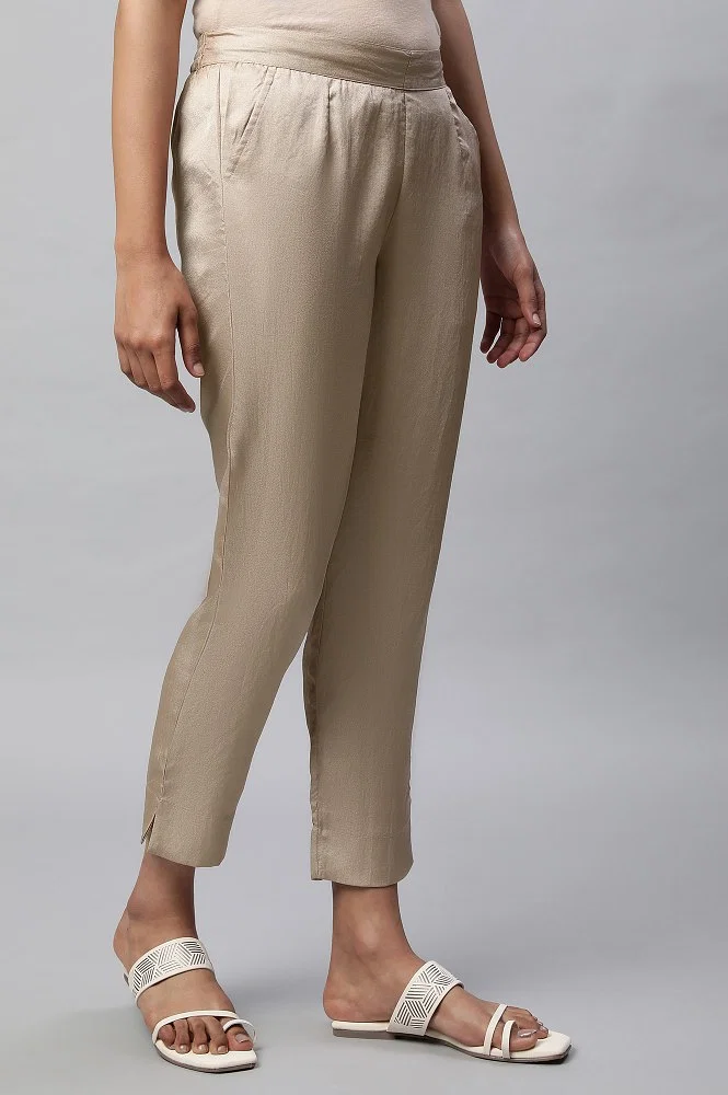 Gold Solid Trousers