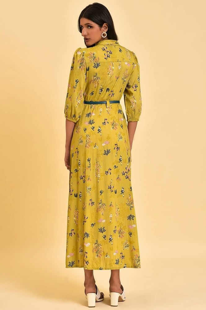 Women's Floral Dress V Neck 3/4 Sleeve Knee Length Summer Short Dresse –  MessBebe