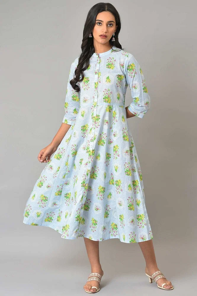 Alfred Dunner Womens Petite Texture Floral Plaid Print Shirt, Aqua/Lemon,  PM at  Women's Clothing store