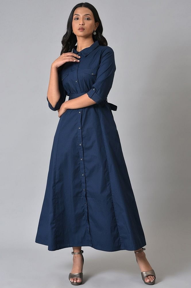 Indo Western Online | Buy Navy Blue Indo Western Dress