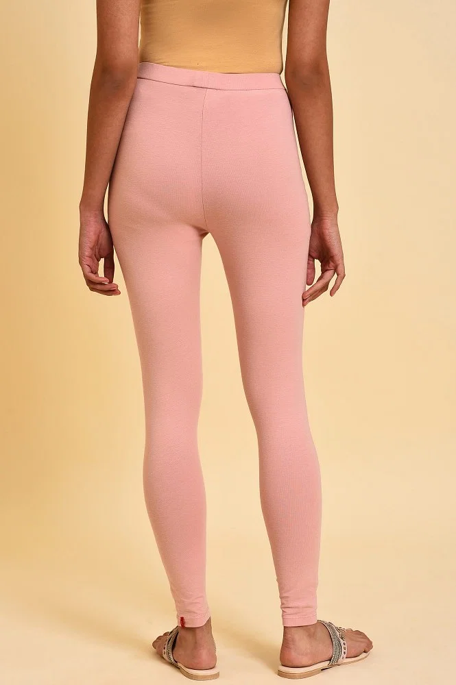 Pink High Waist Ladies Leggings, Straight Fit at Rs 350 in