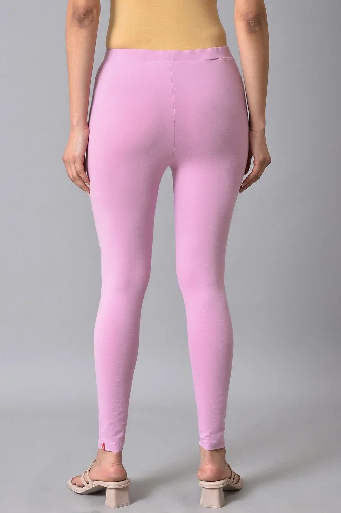Buy Orchid Purple Cotton Jersey Tights Online - Shop for W