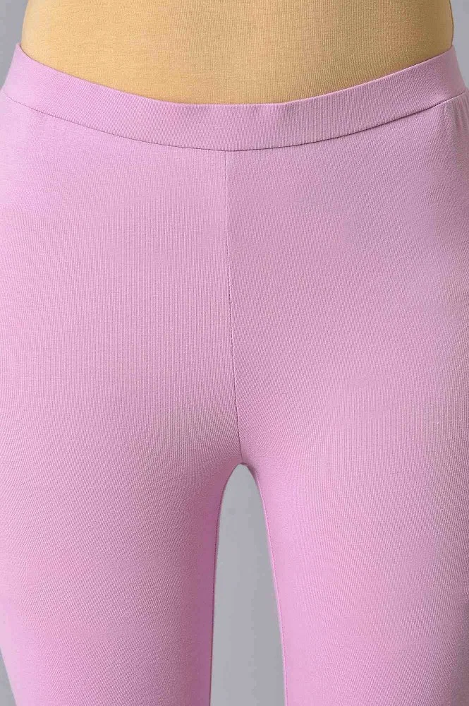 Buy Purple Cotton Jersey Tights Online - Shop for W