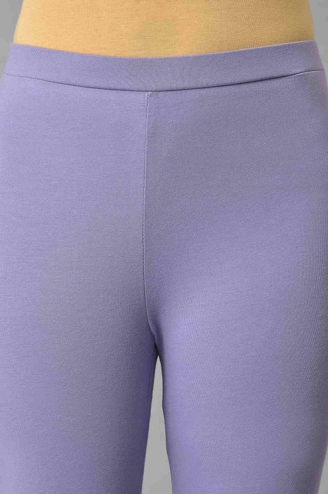 Light Lilac Cotton Jersey Tights