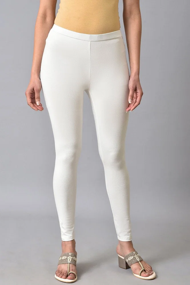 Buy White Cotton Jersey Tights Online - Shop for W