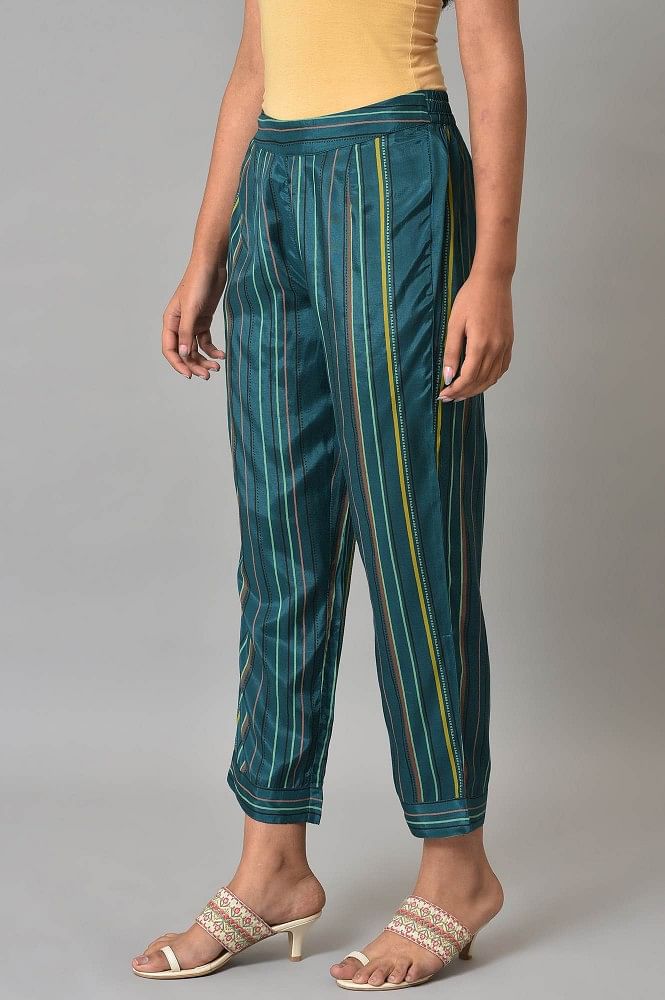 Green Pinstripe Pants Men  Striped Chino Pants