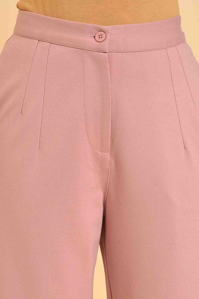 Women's Wide Leg Pants | Soft Blush Pink Pant | Edgy Work Wear – Layo G.