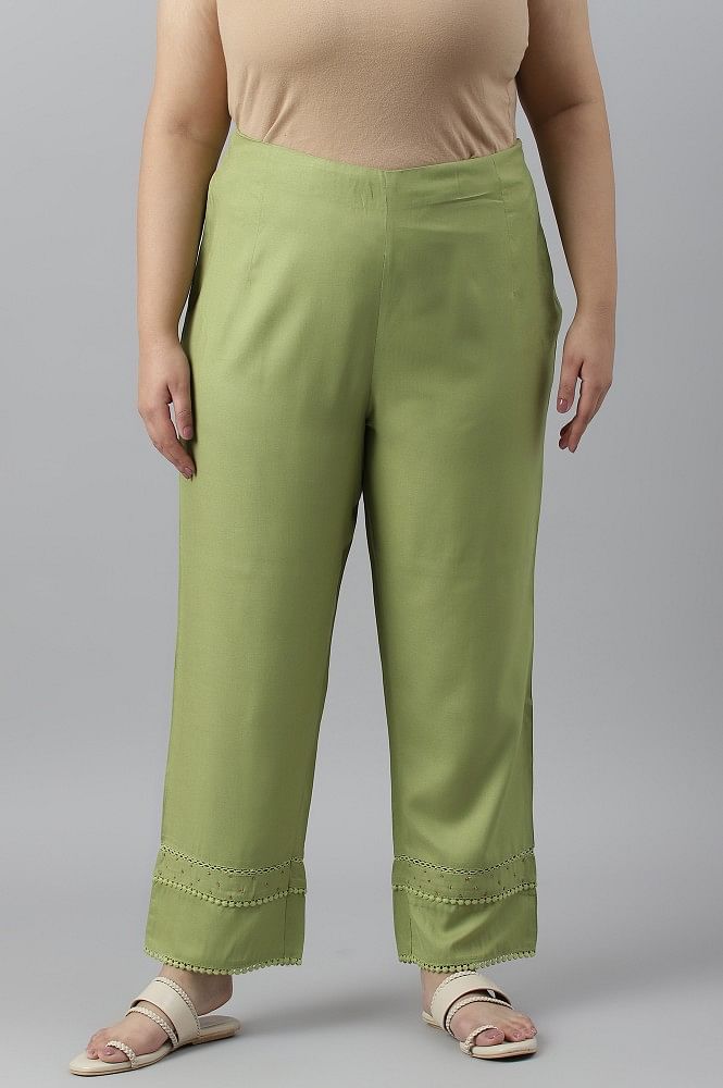Buy Beige Straight Fit Pants Online - RK India Store View