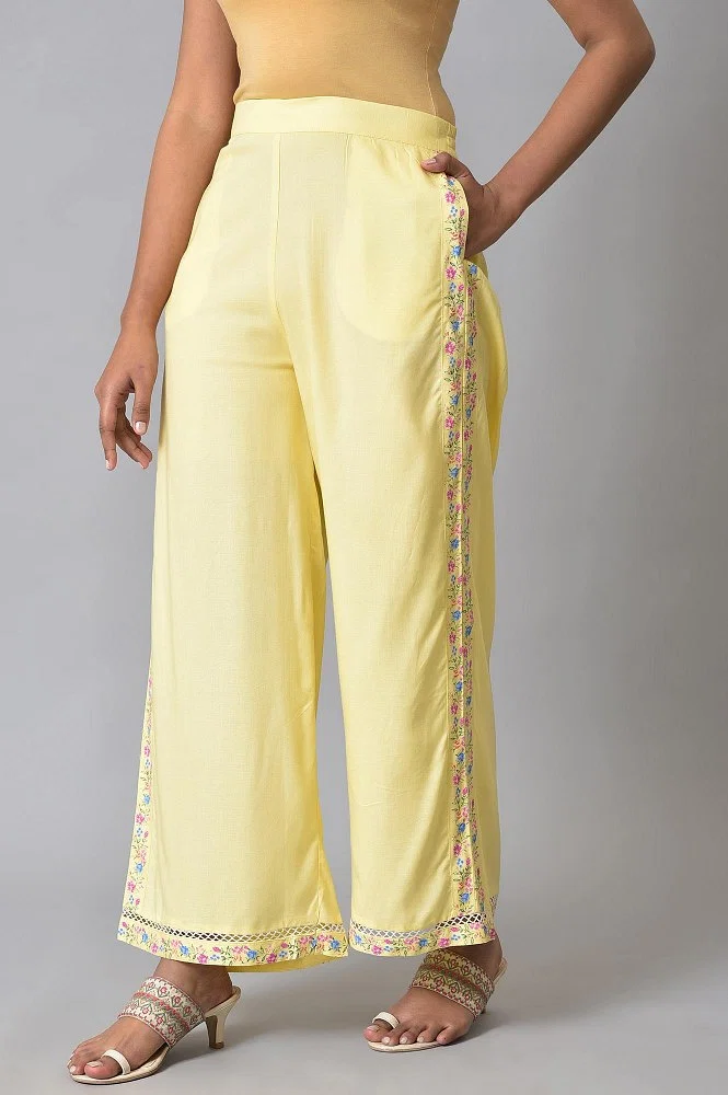 NWOT Free People Yellow Embroidered Tiered Pants  Embroidered pants,  Clothes design, Pants for women