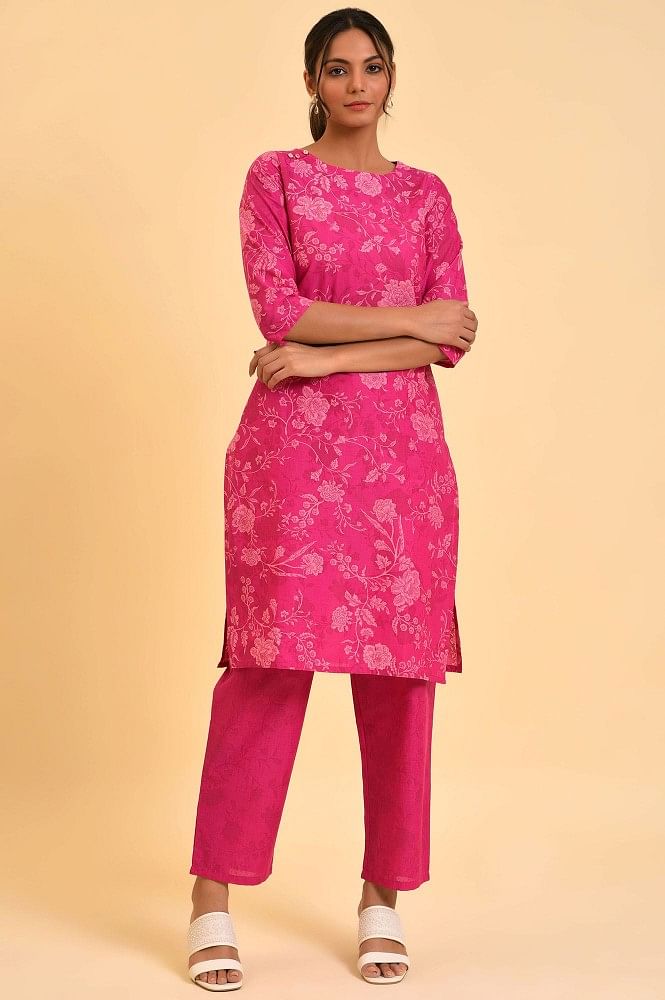 Buy Pink Kurta Suit Sets for Women by Styli Online | Ajio.com