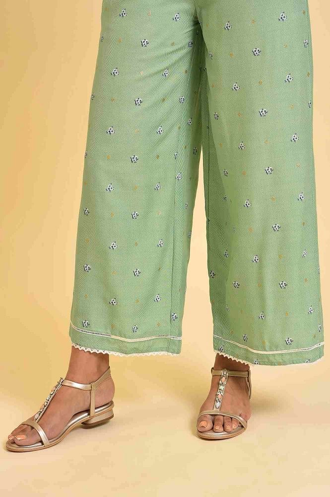 Buy GO COLORS Light Blue Womens 2 Pocket Rinse Wash Palazzo Pants |  Shoppers Stop