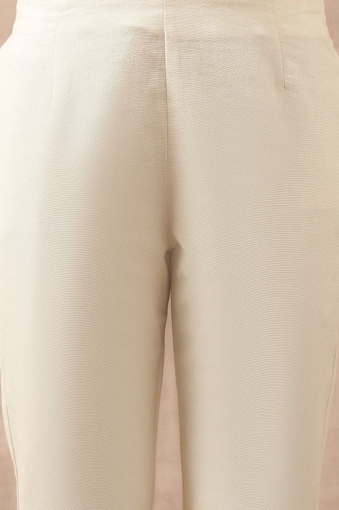 Ladies Cotton Cream Color Plain Pant, Size: S-XXL at Rs 205/piece in Jaipur
