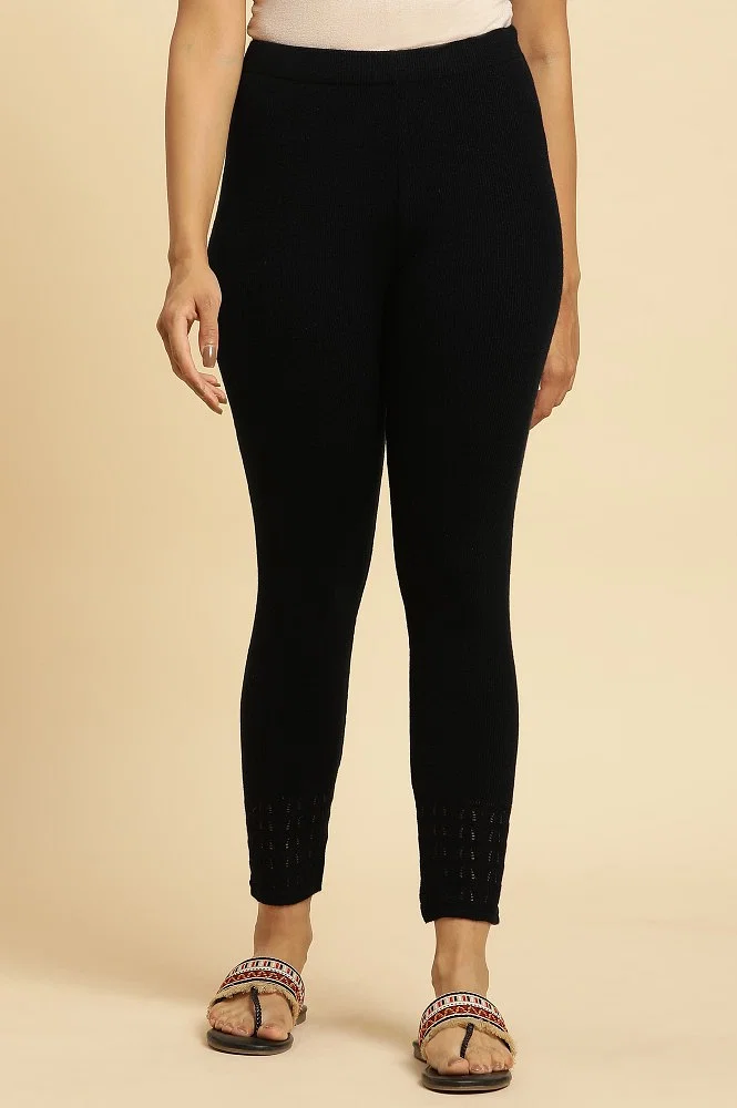Buy Deep Navy Acrylic Winter Tights Online - Shop for W