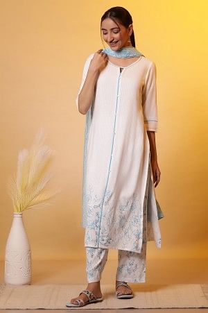 Buy Aurelia Women's Rayon Salwar Suit Set (19AUAS11016-500744_Blue_Small)  at Amazon.in