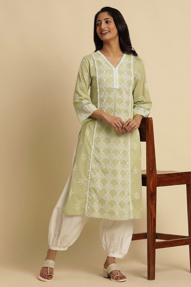 Heavy Reyon Embroidered Flare Kurti – Anam's Designs