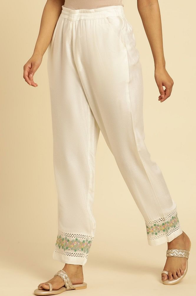 Cotton corduroy straight pants in white - Brunello Cucinelli | Mytheresa