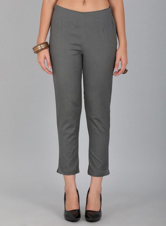 Women Grey Trousers  Buy Women Grey Trousers online in India