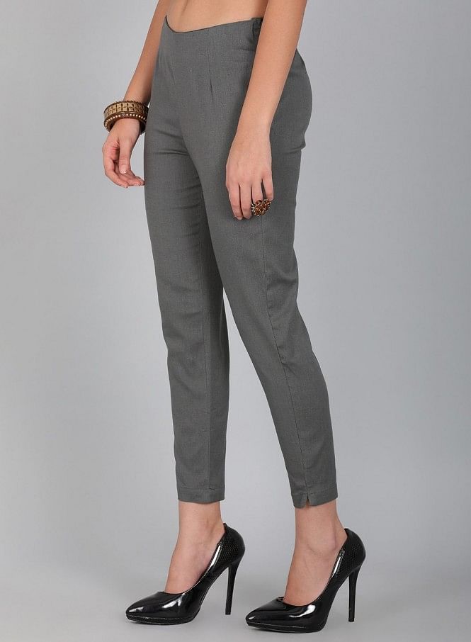 COVERT GREY TROUSERS