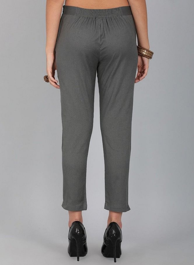 Buy next Women Grey Regular Fit Solid Bootcut Trousers online  Looksgudin