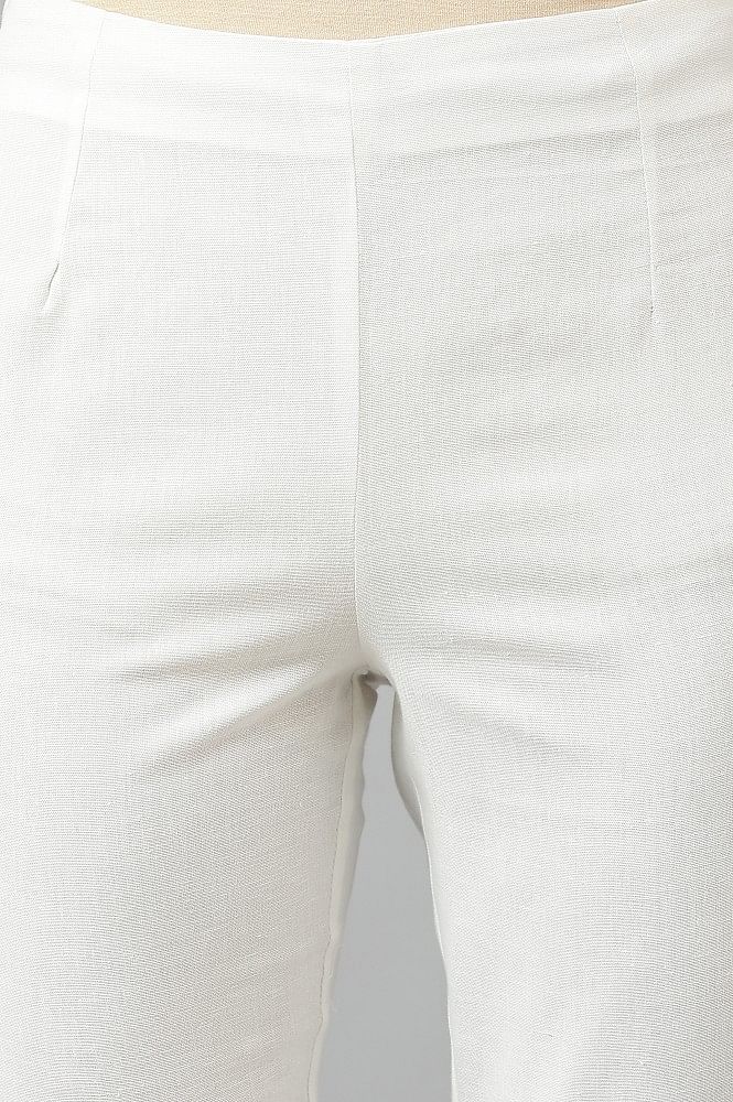 Women Wide Leg Pants Cotton Linen Beach Trousers Loose Lightweight Culotte  White | eBay