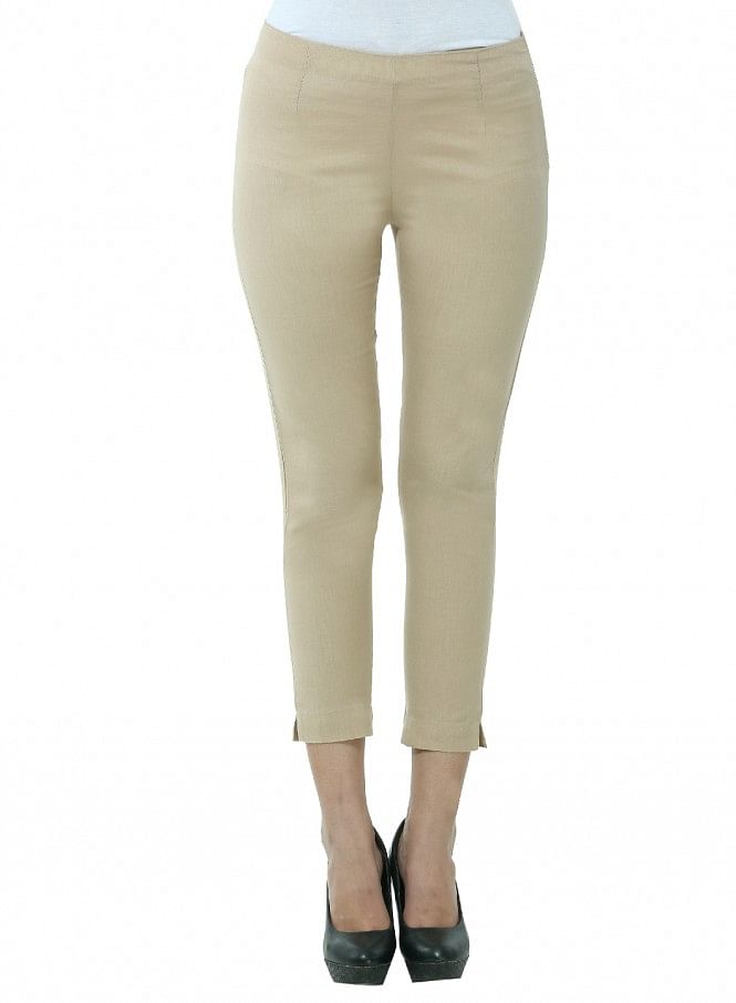 Buy Beige Cropped Trouser Online  W for Woman